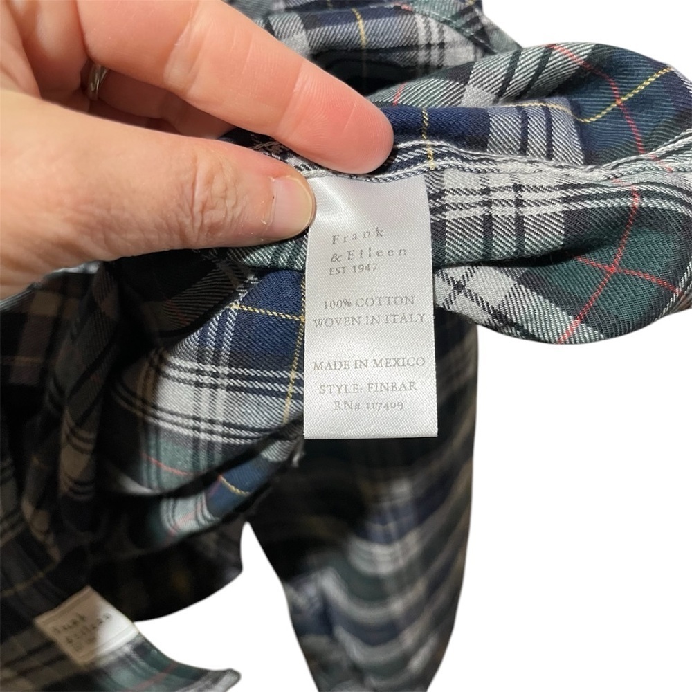 Frank And Eileen Women’s Finbar Blue Plaid Button Down Shirt - Picture 3 of 13
